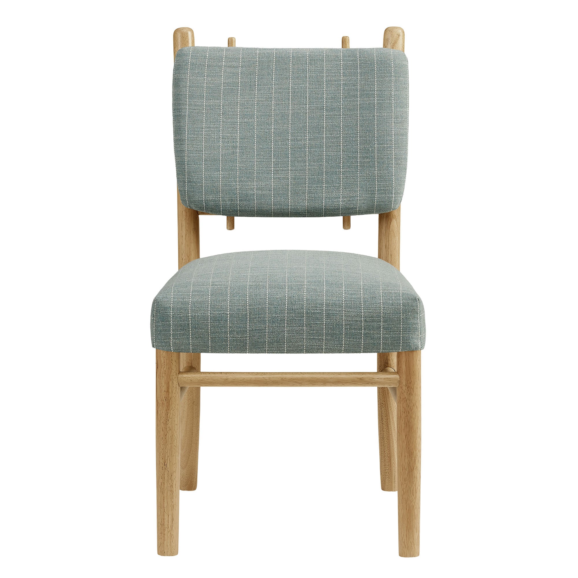 Mauden Striped Dining Side Chairs Set of 2 - Spa Blue Stripe