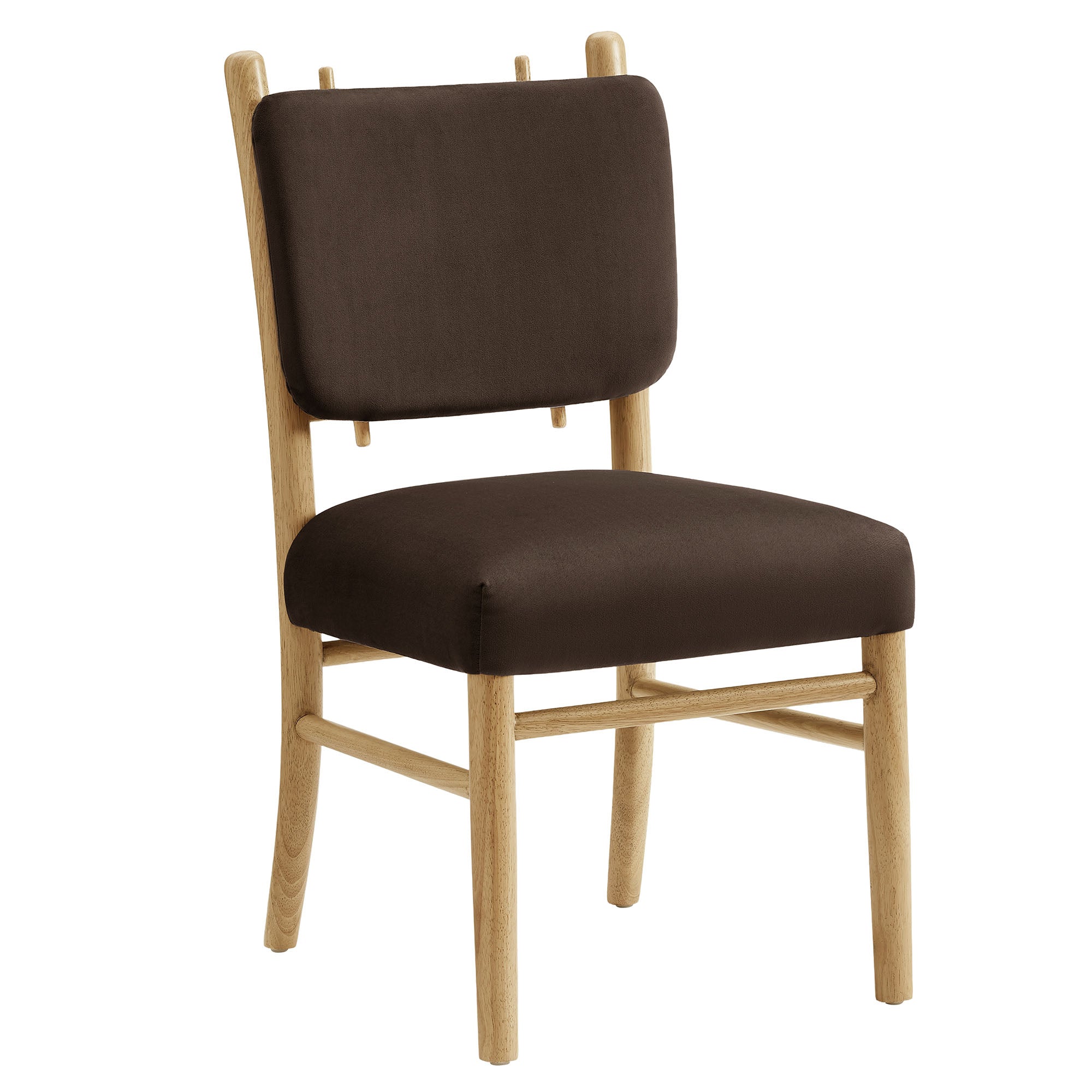 Mauden Performance Velvet Dining Side Chairs Set of 2 - Chocolate Brown