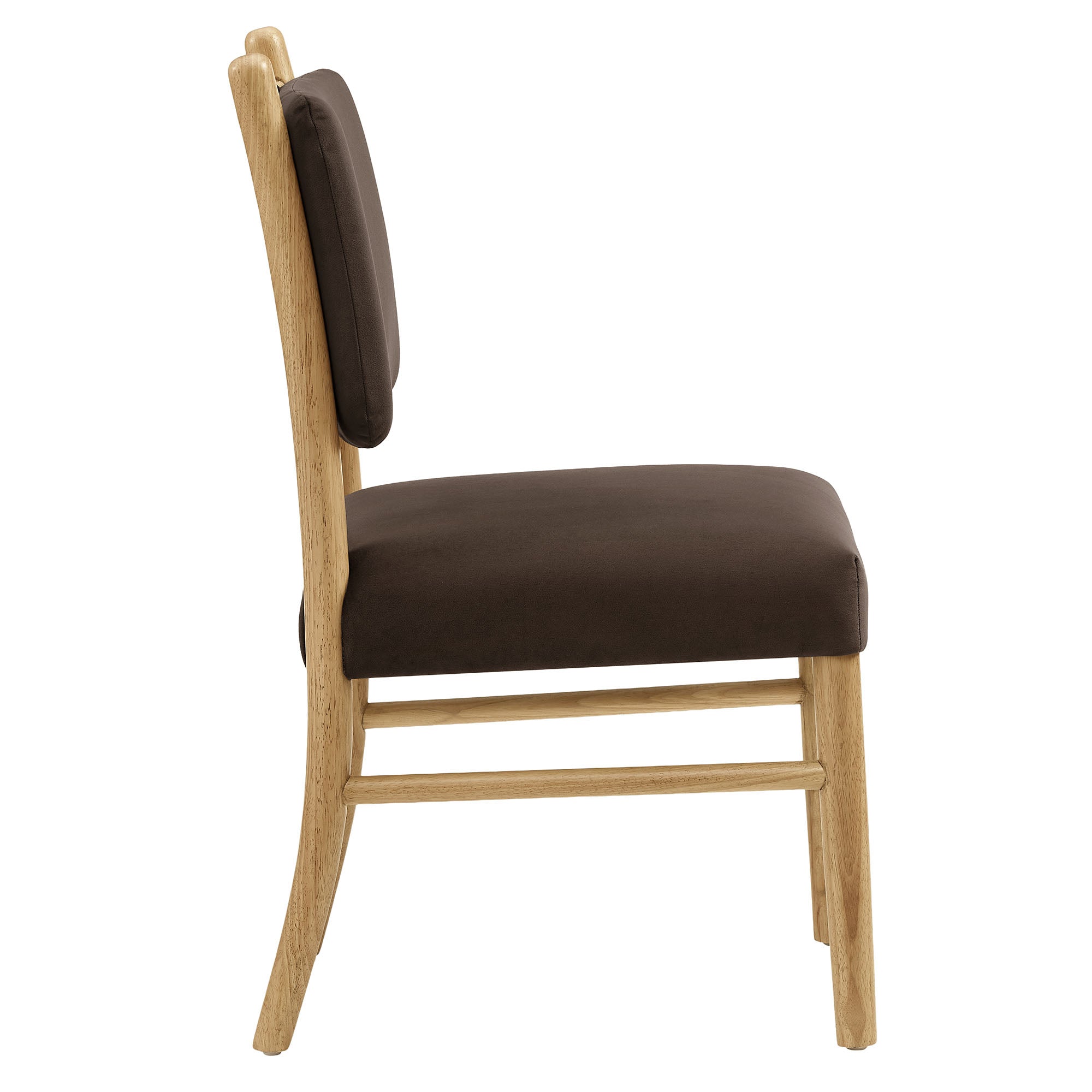 Mauden Performance Velvet Dining Side Chairs Set of 2 - Chocolate Brown