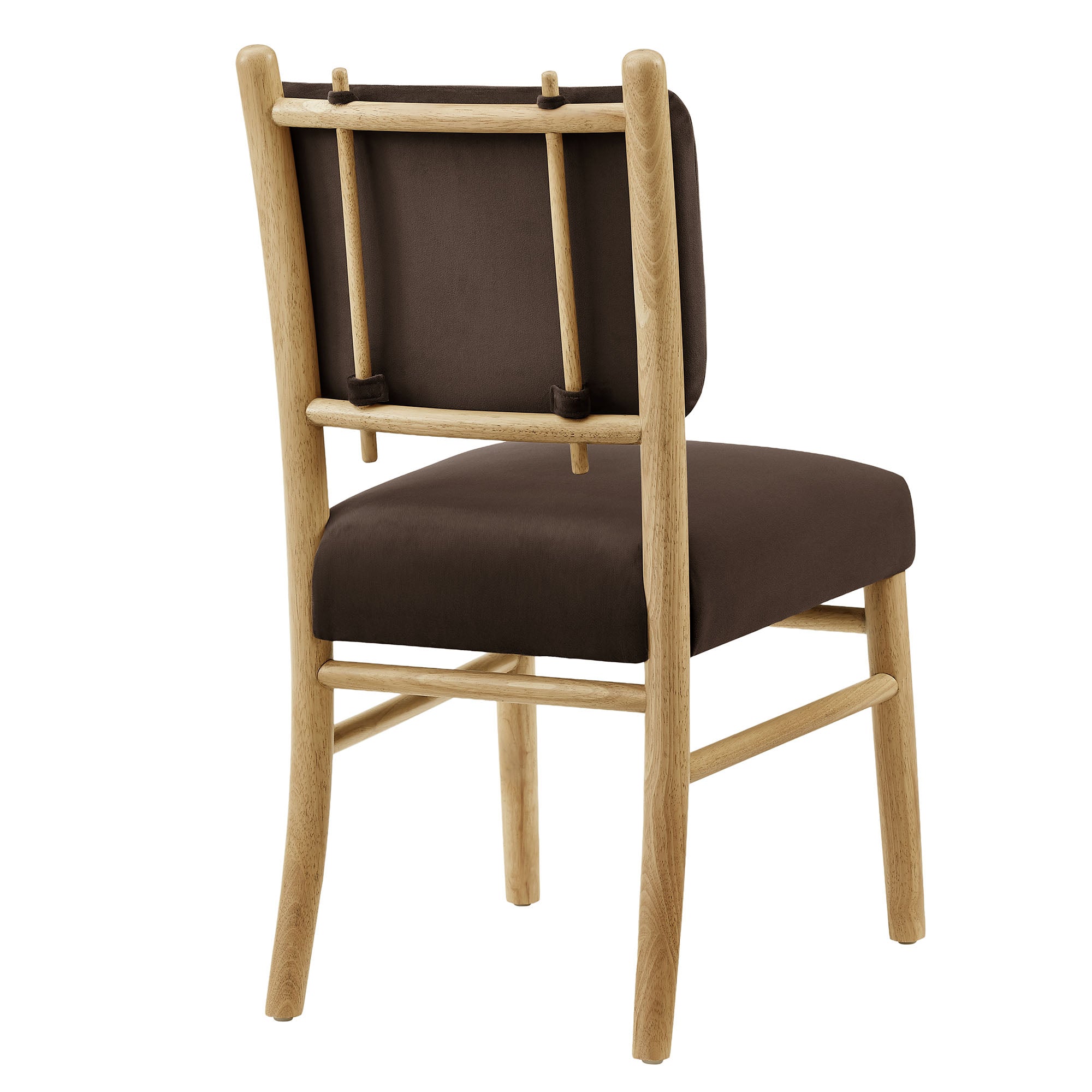 Mauden Performance Velvet Dining Side Chairs Set of 2 - Chocolate Brown