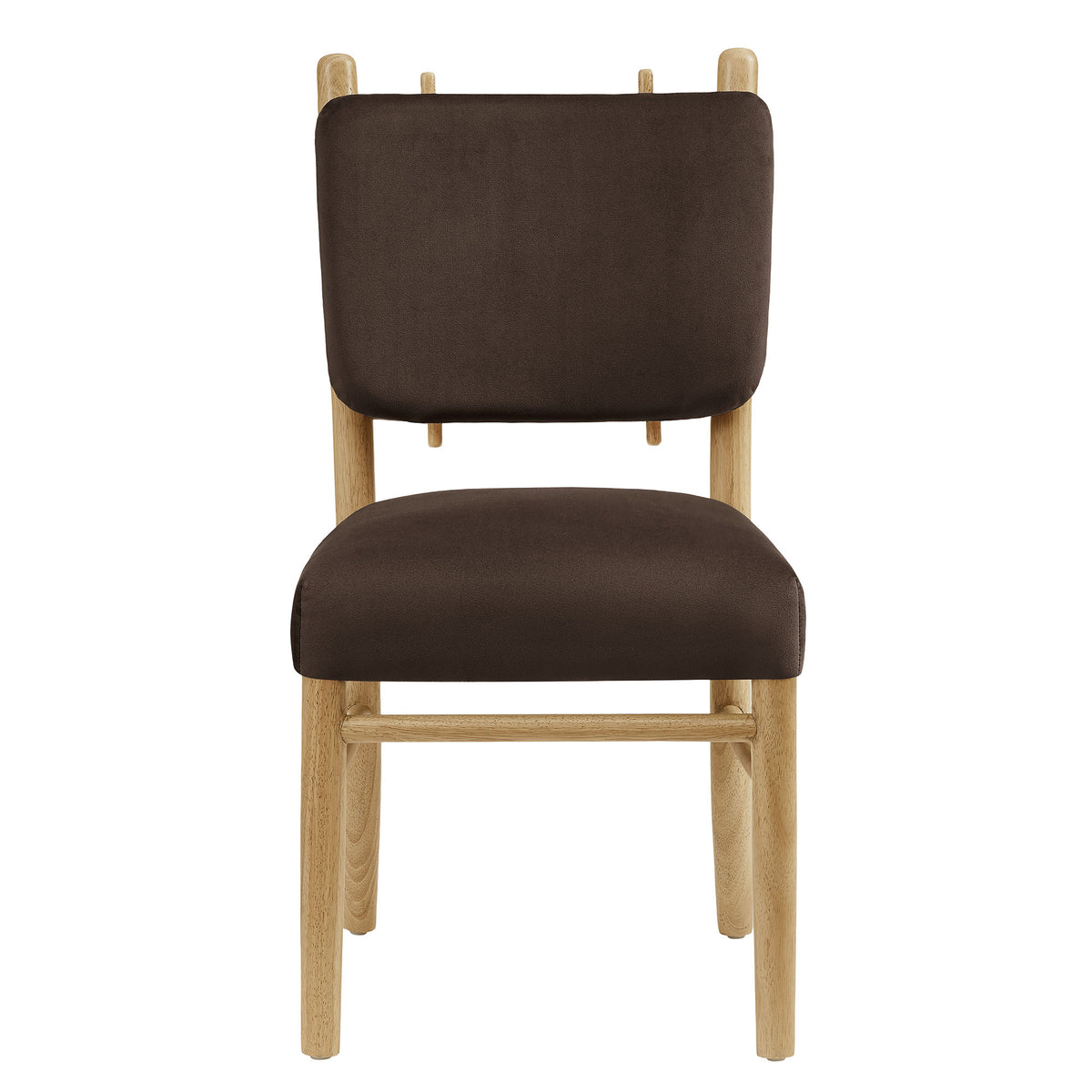 Mauden Performance Velvet Dining Side Chairs Set of 2 - Chocolate Brown