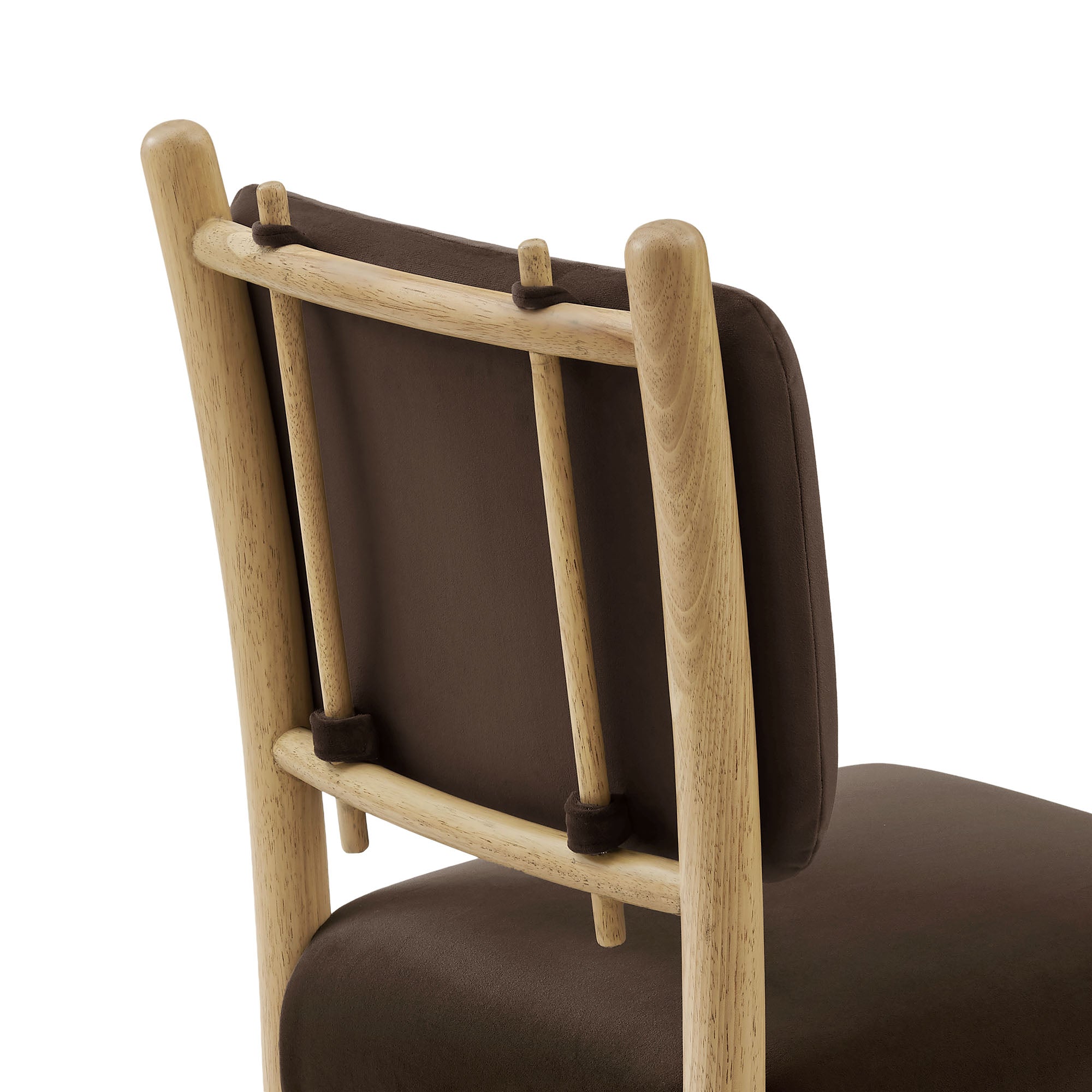Mauden Performance Velvet Dining Side Chairs Set of 2 - Chocolate Brown
