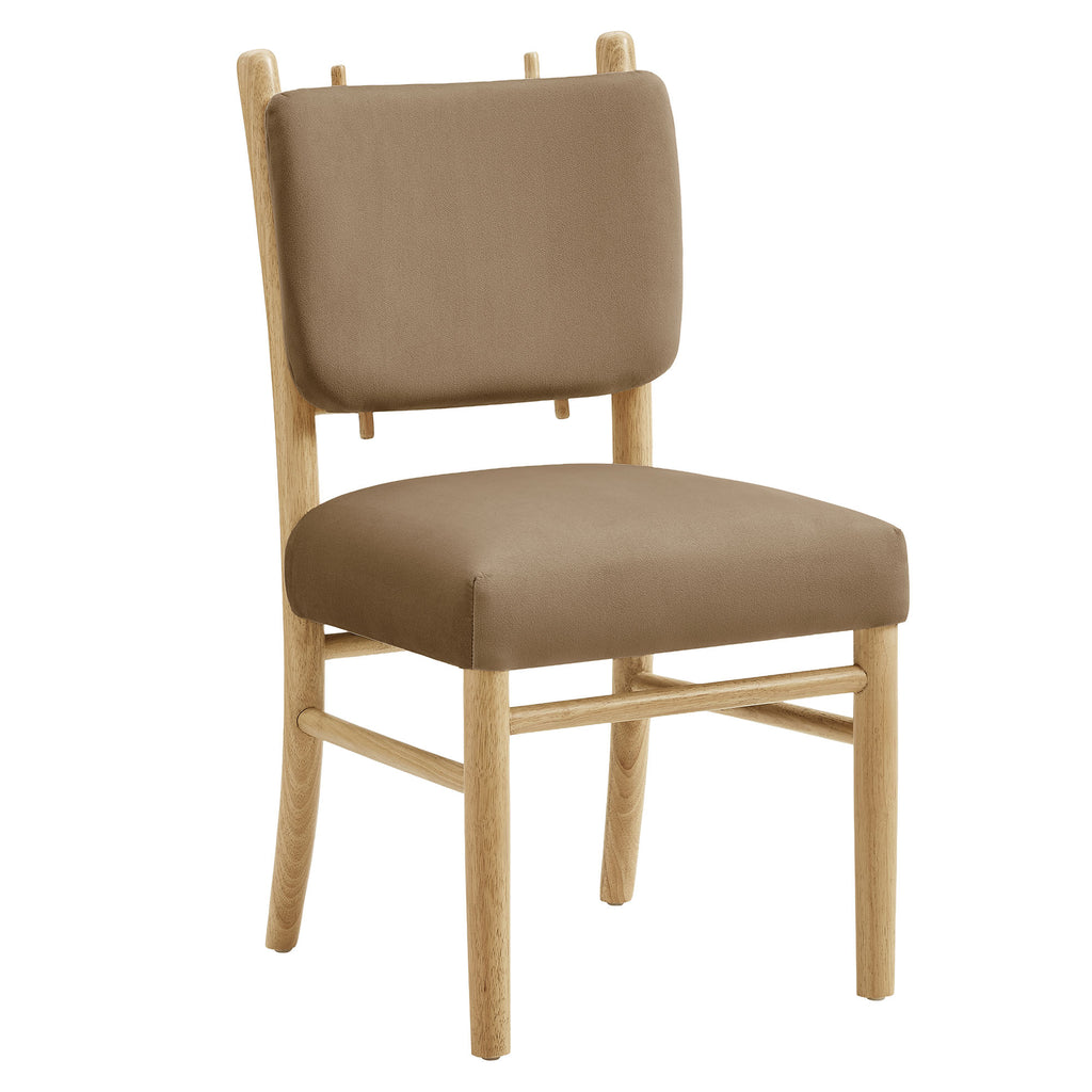 Mauden Performance Velvet Dining Side Chairs Set of 2 - Taupe