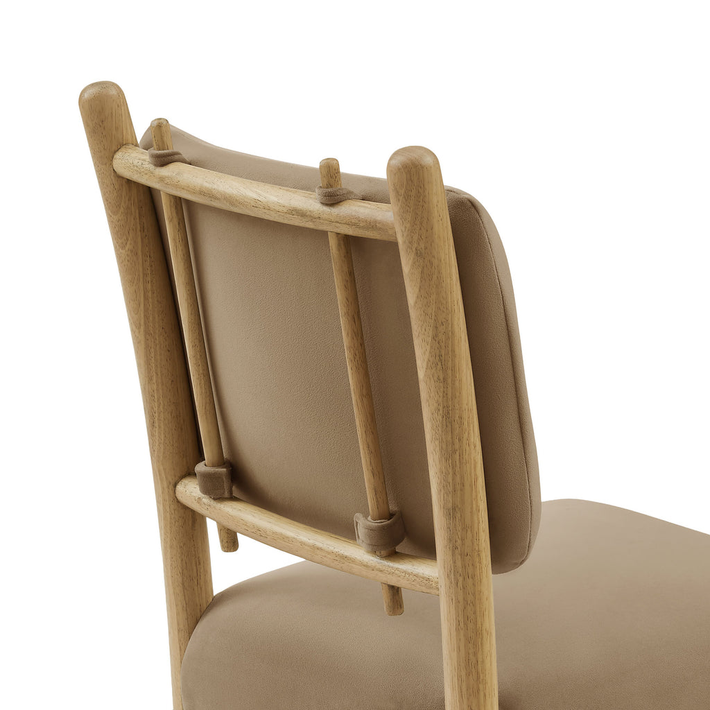 Mauden Performance Velvet Dining Side Chairs Set of 2 - Taupe