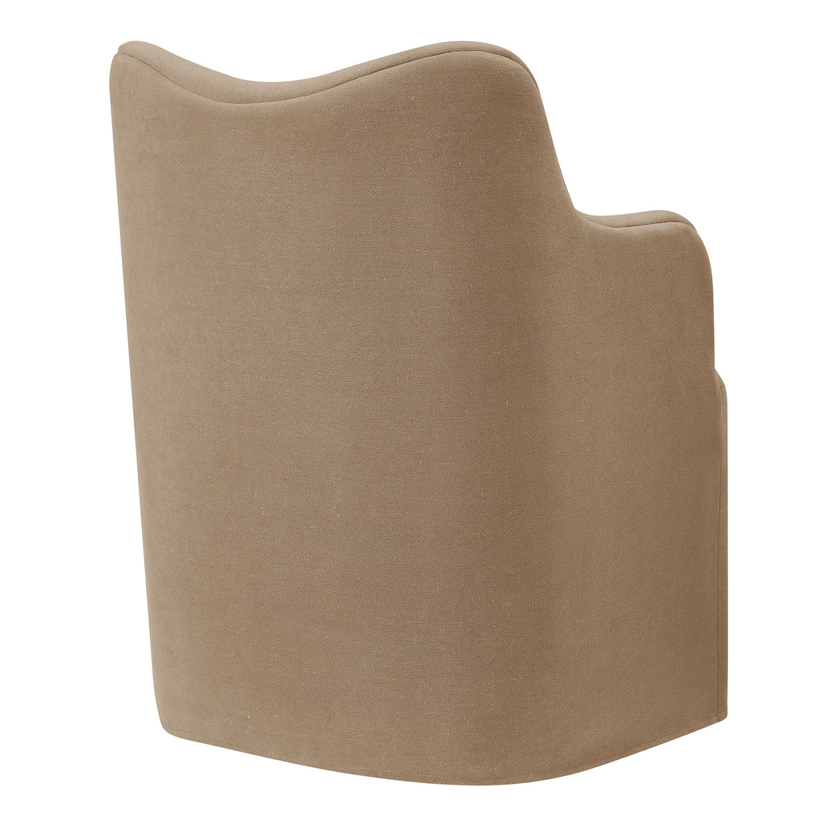 Cordelle Linen Blend Swivel Dining Chair - Almond