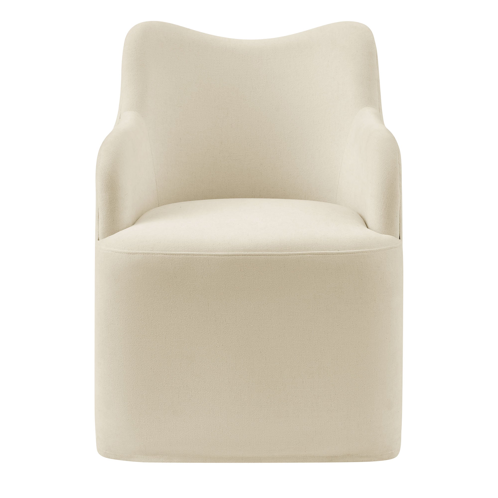 Cordelle Linen Blend Swivel Dining Chair