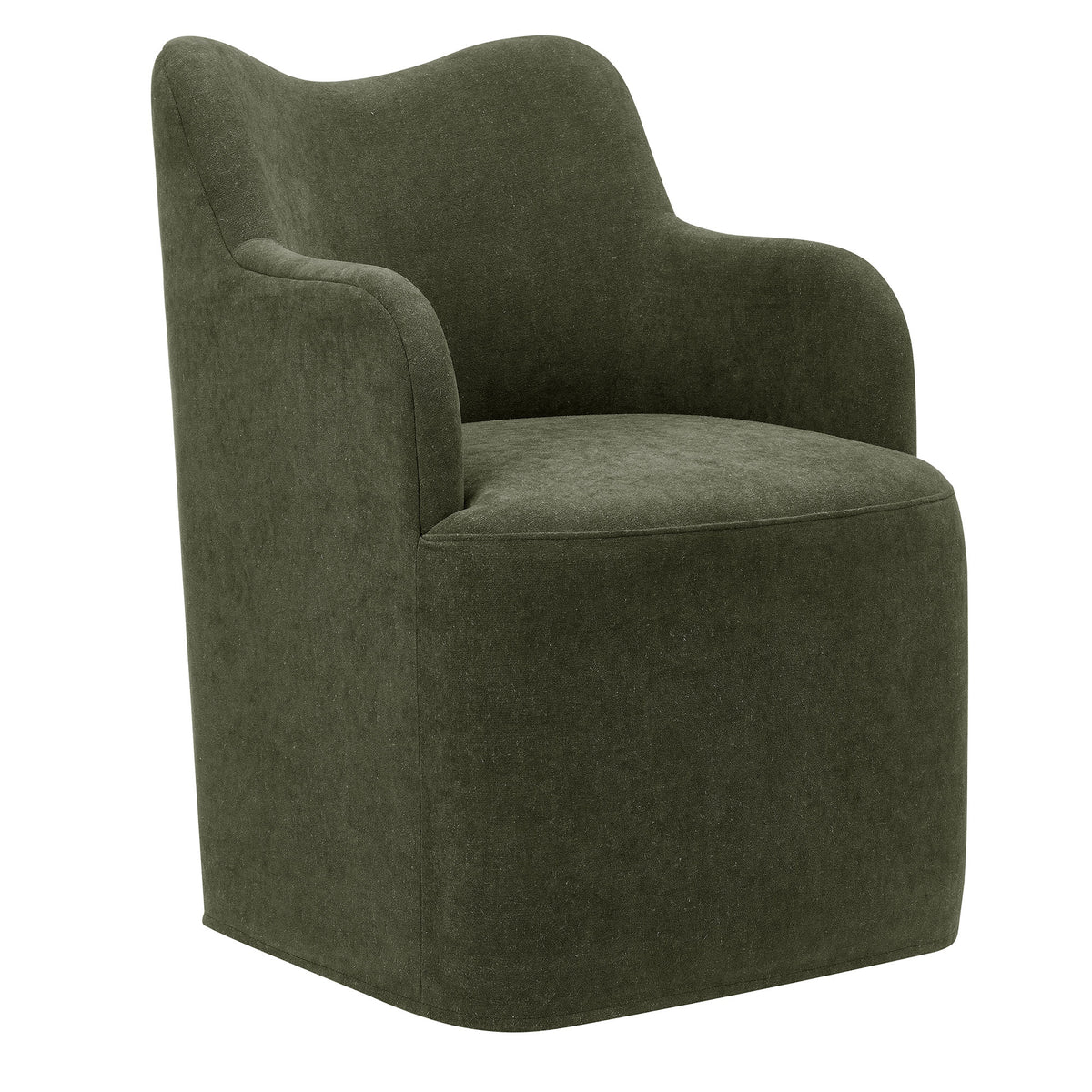 Cordelle Linen Blend Swivel Dining Chair - Sage