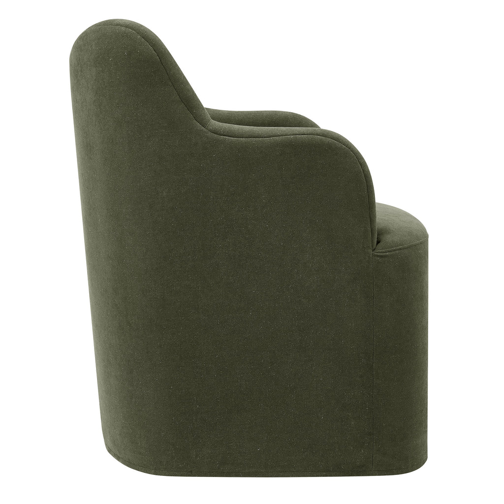 Cordelle Linen Blend Swivel Dining Chair - Sage