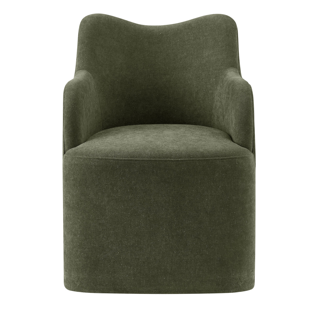 Cordelle Linen Blend Swivel Dining Chair - Sage