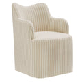 Cordelle Linen Blend Swivel Dining Chair - Oatmeal Stripe
