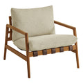 Nomi Outdoor Patio Teak Wood Sling Chair - Natural Sand