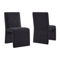 Emory Upholstered Fabric Dining Side Chair Set of 2 - Ebony