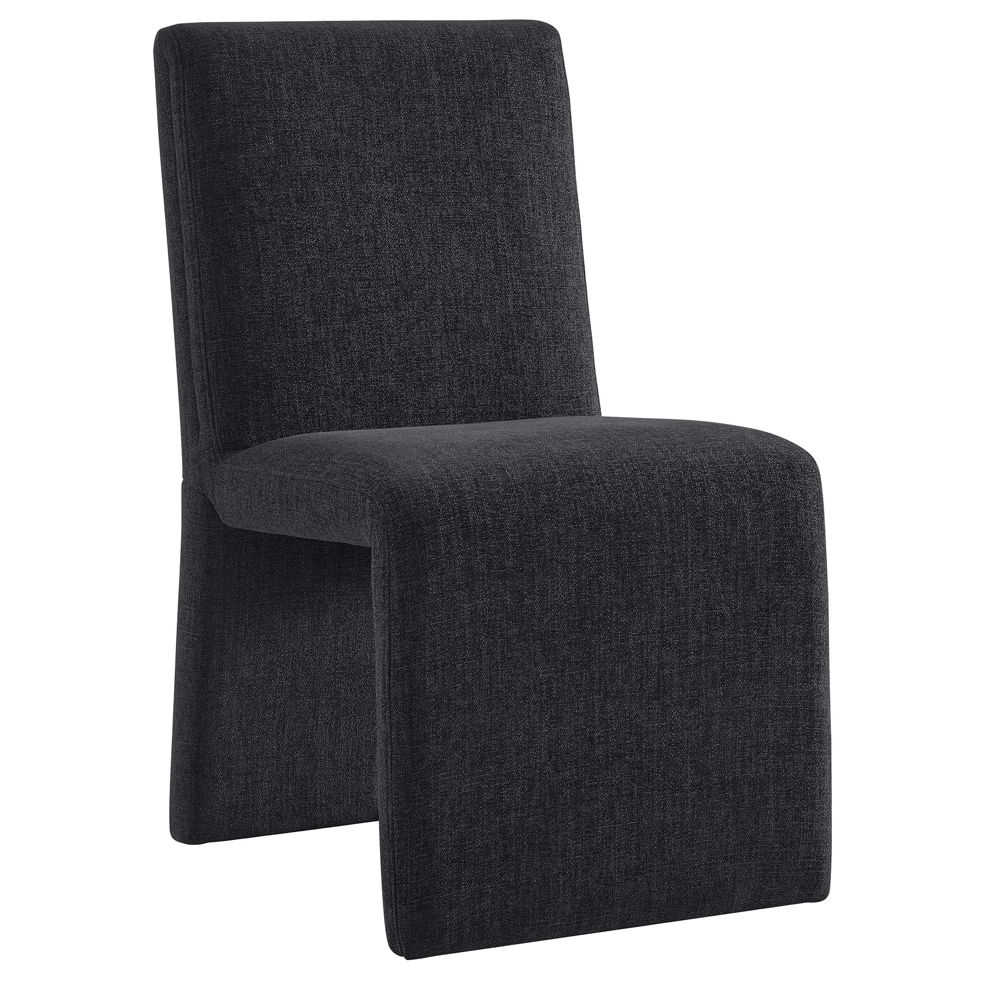 Emory Upholstered Fabric Dining Side Chair Set of 2 - Ebony