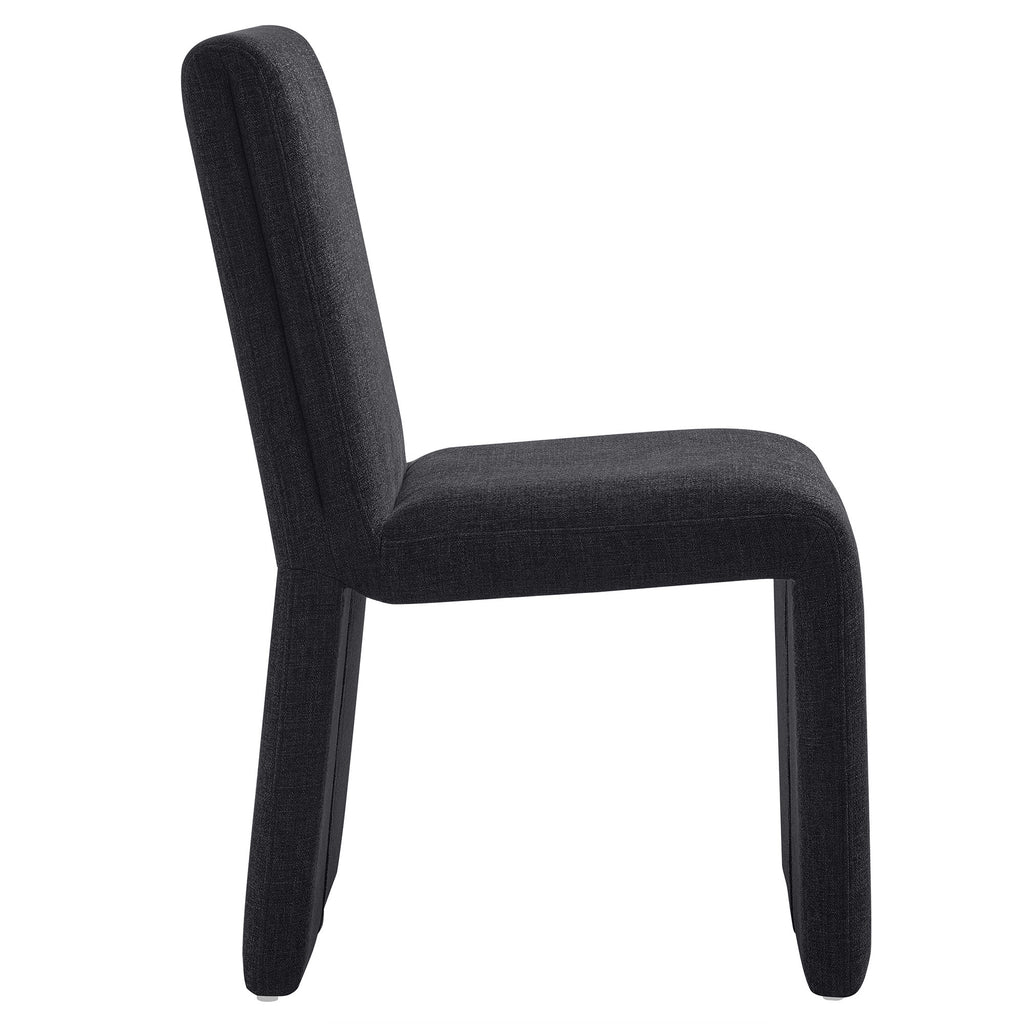 Emory Upholstered Fabric Dining Side Chair Set of 2 - Ebony