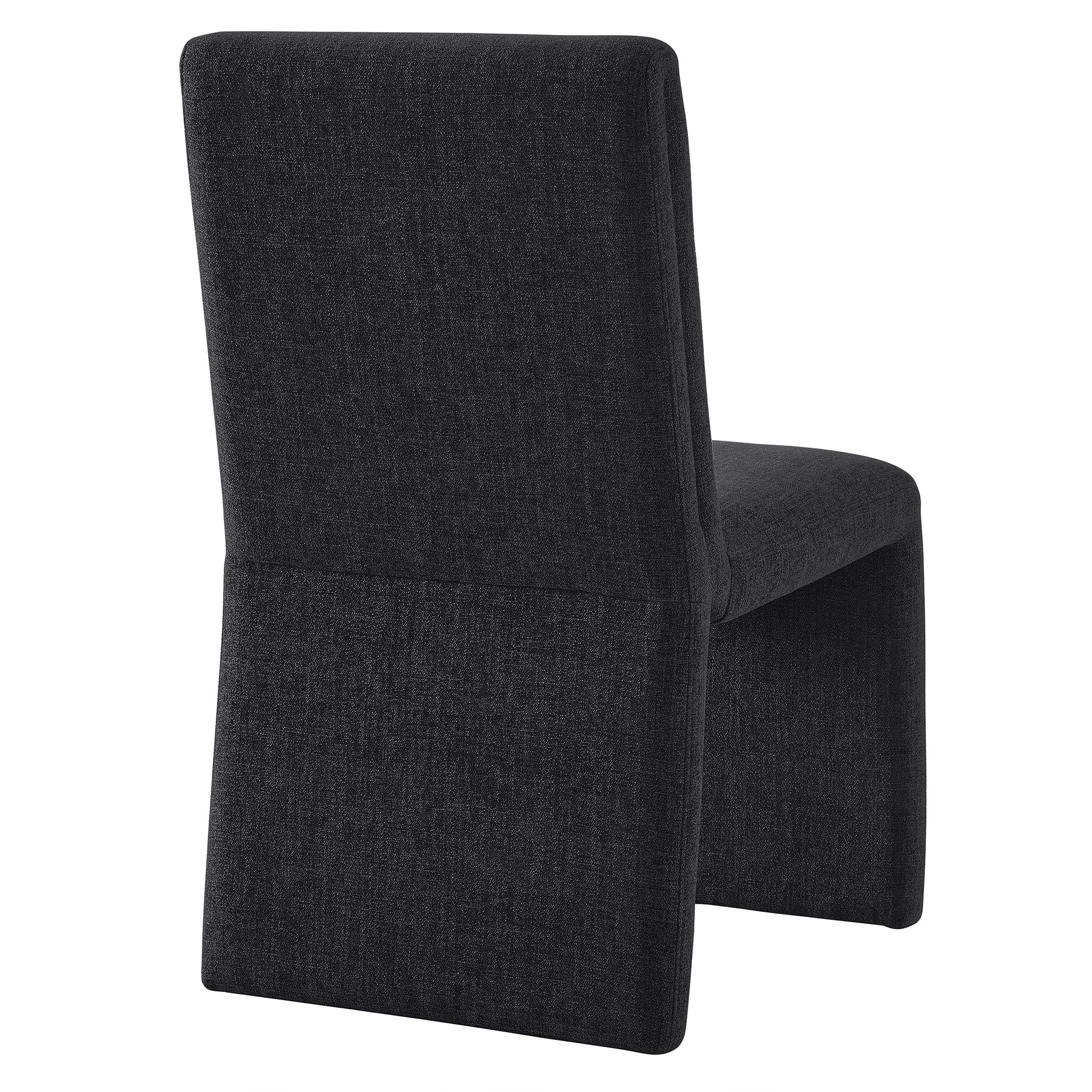 Emory Upholstered Fabric Dining Side Chair Set of 2 - Ebony