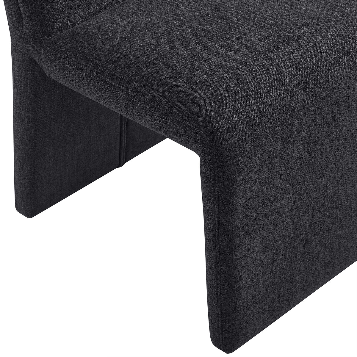 Emory Upholstered Fabric Dining Side Chair Set of 2 - Ebony