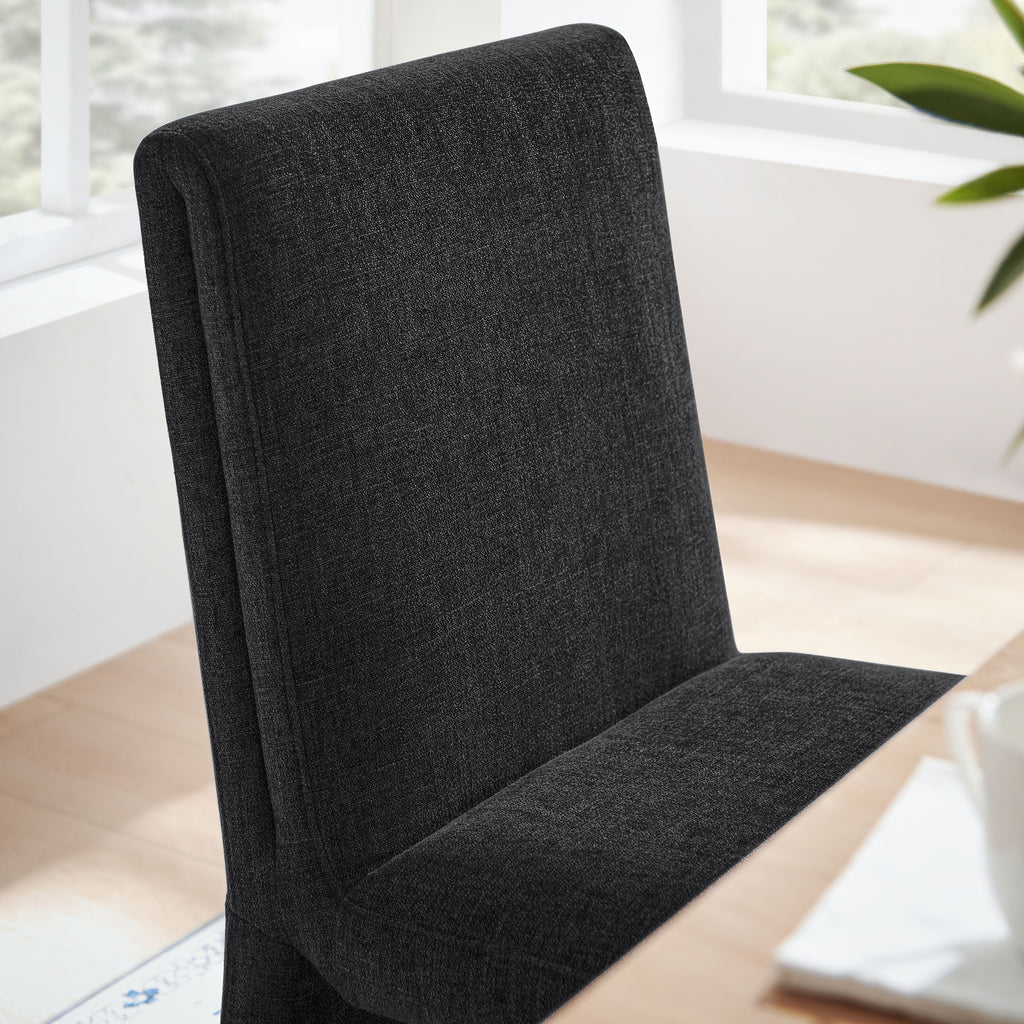 Emory Upholstered Fabric Dining Side Chair Set of 2 - Ebony