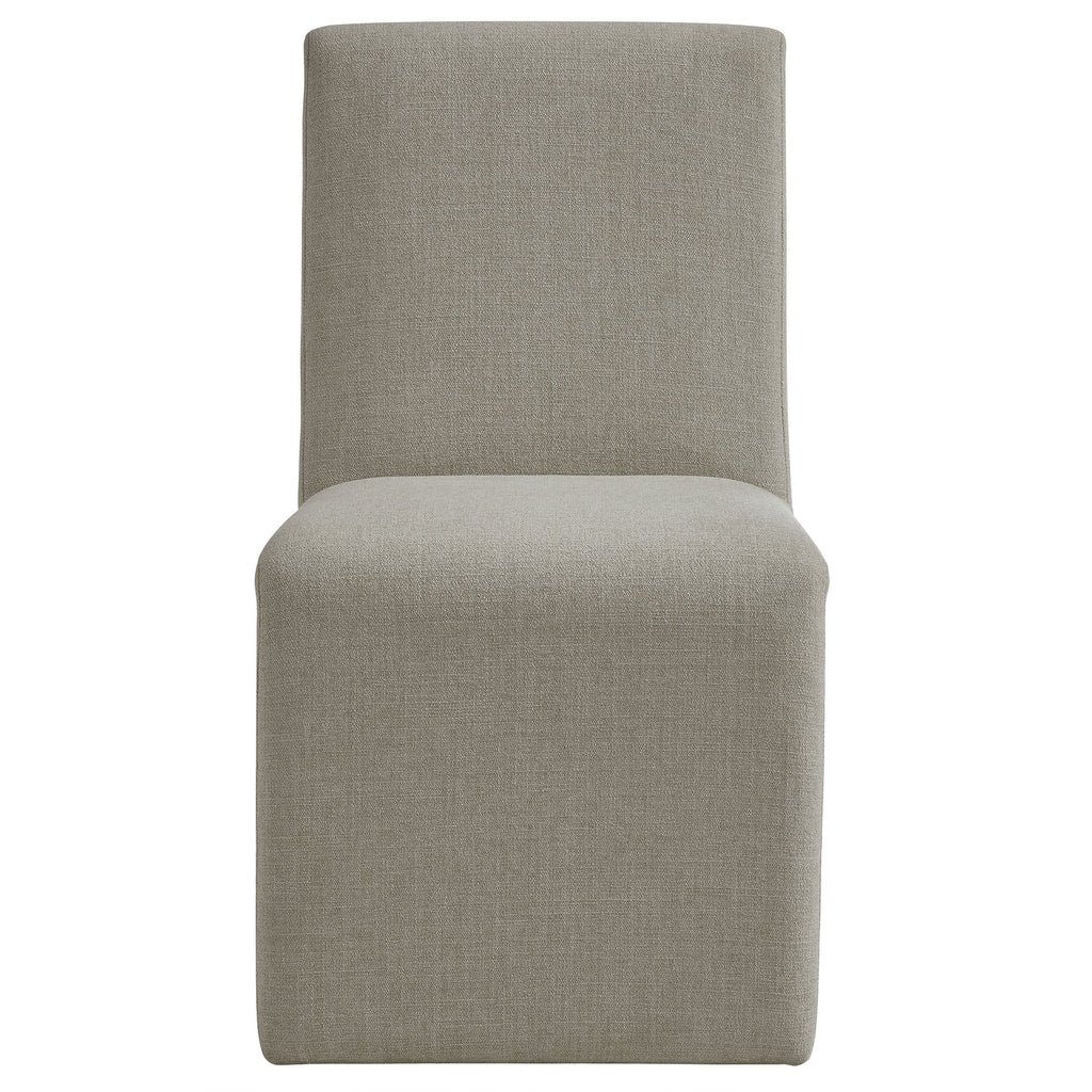 Emory Upholstered Fabric Dining Side Chair Set of 2 - Linen