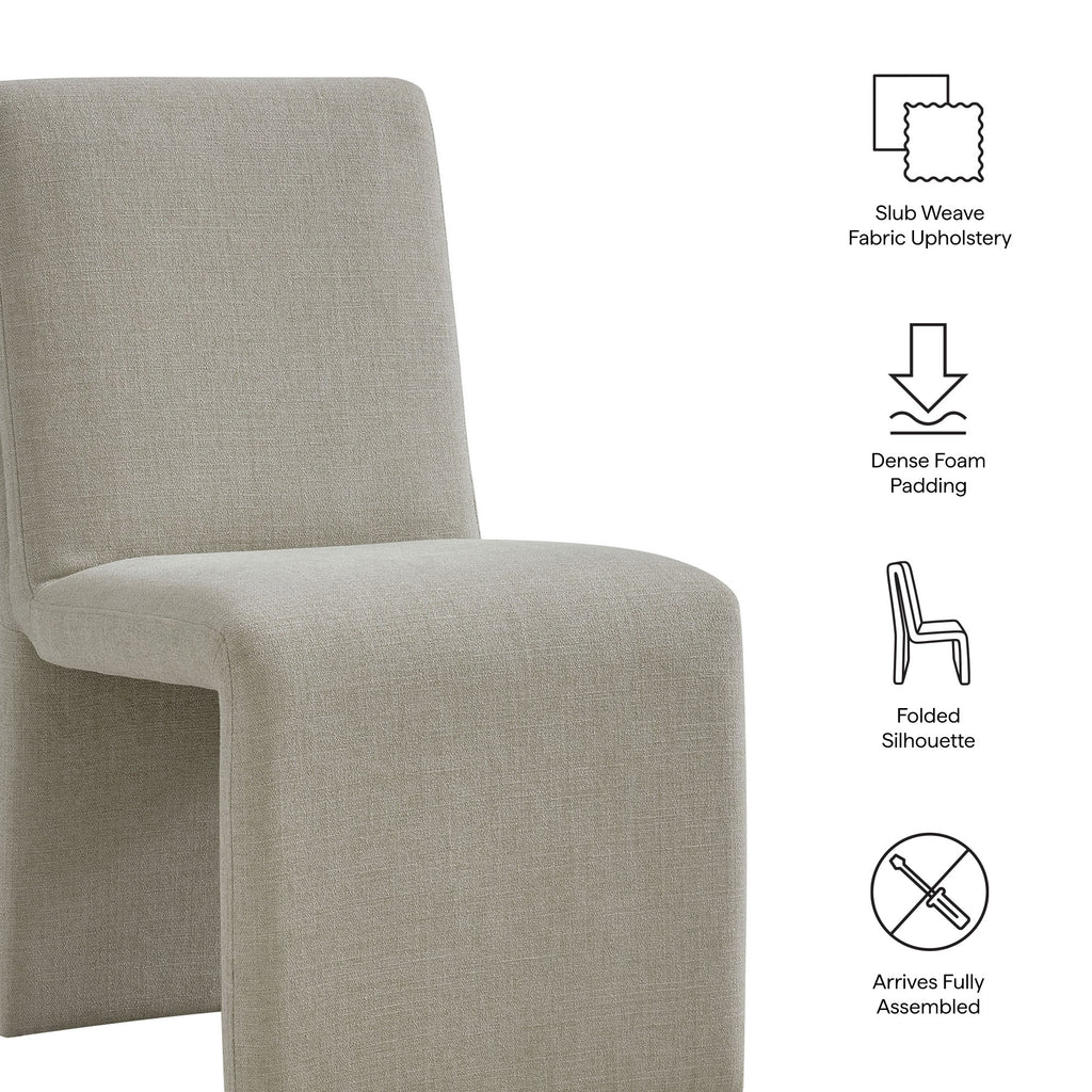 Emory Upholstered Fabric Dining Side Chair Set of 2 - Linen
