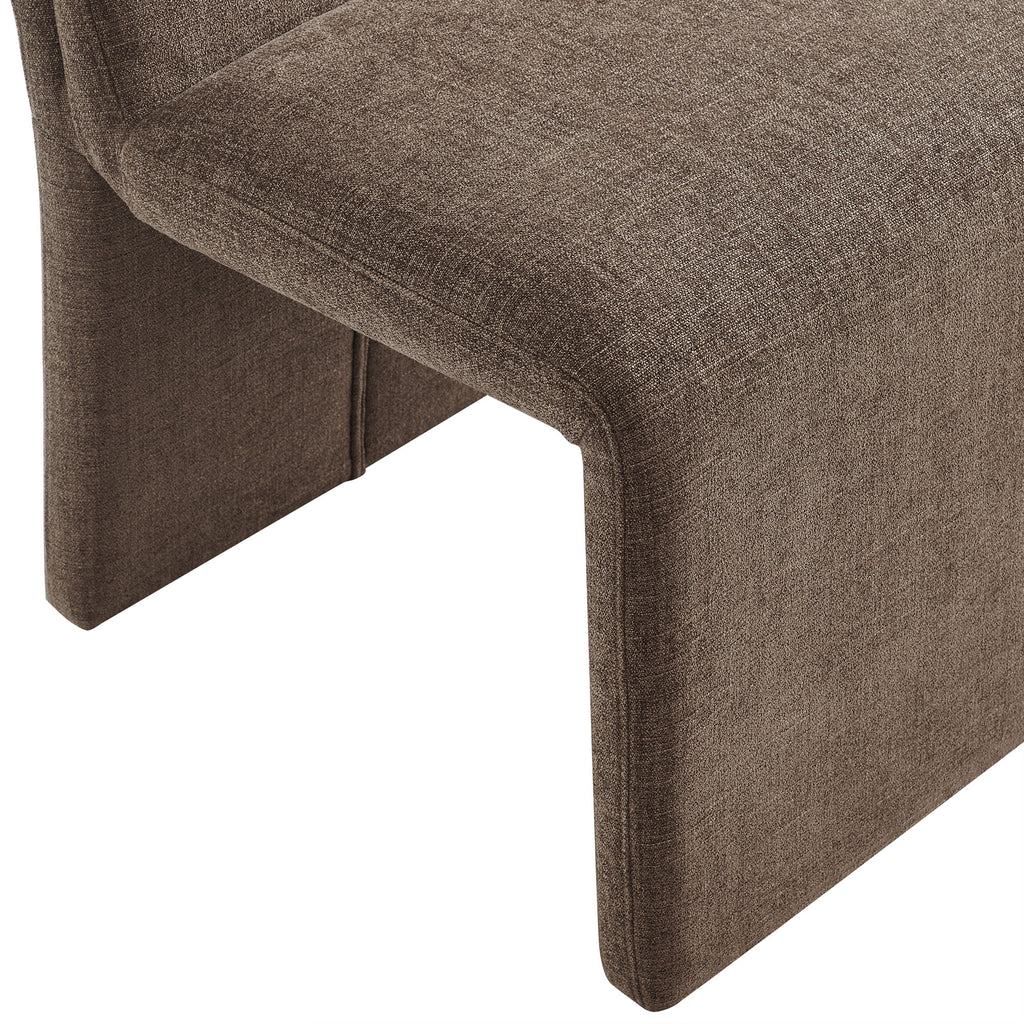 Emory Upholstered Fabric Dining Side Chair Set of 2 - Mocha