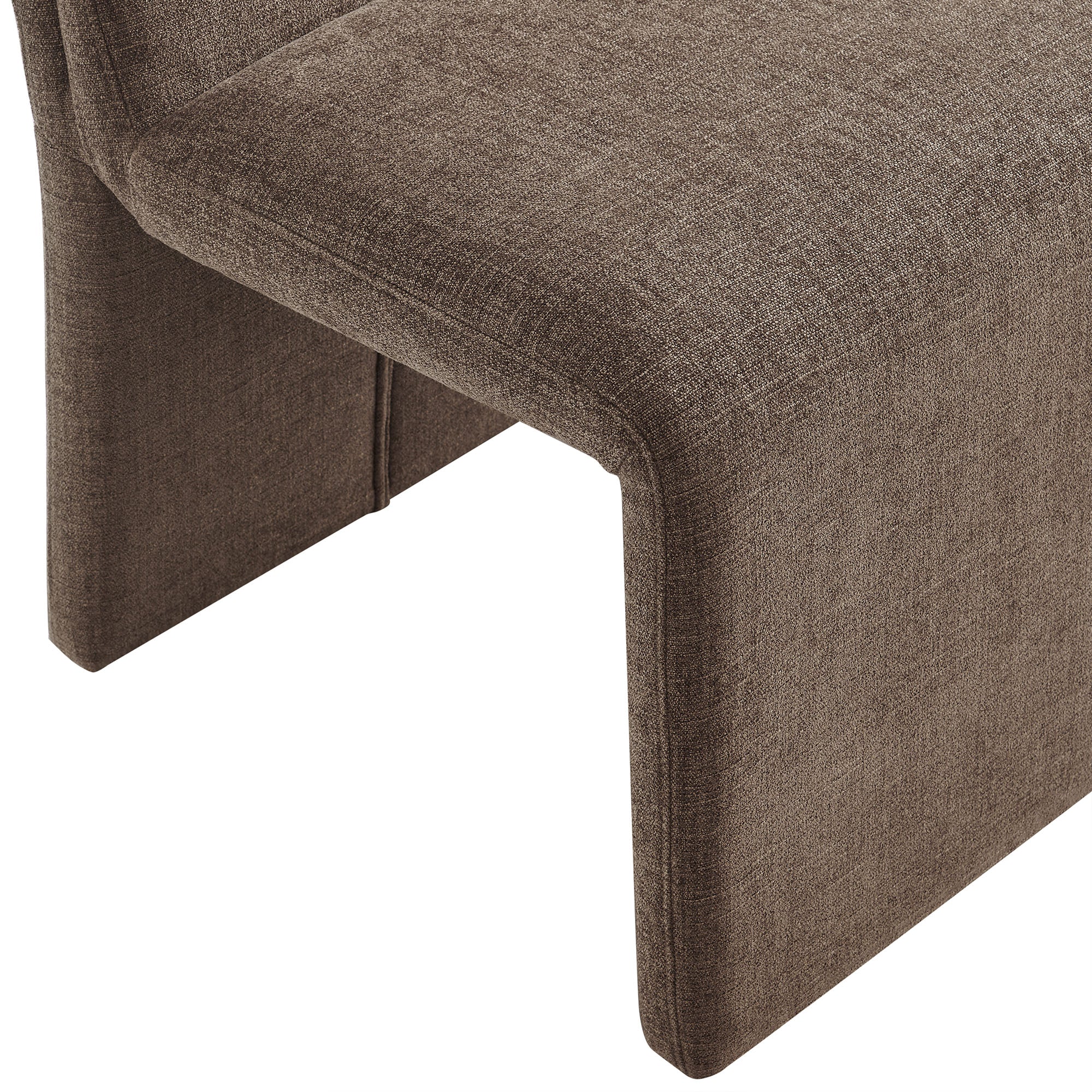 Emory Upholstered Fabric Dining Side Chair Set of 2 - Mocha