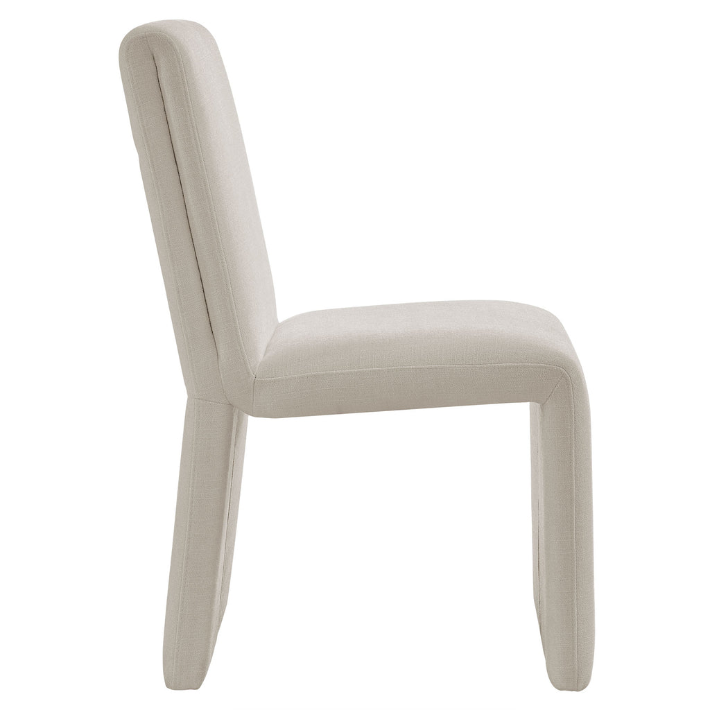 Emory Upholstered Fabric Dining Side Chair Set of 2 - Salt