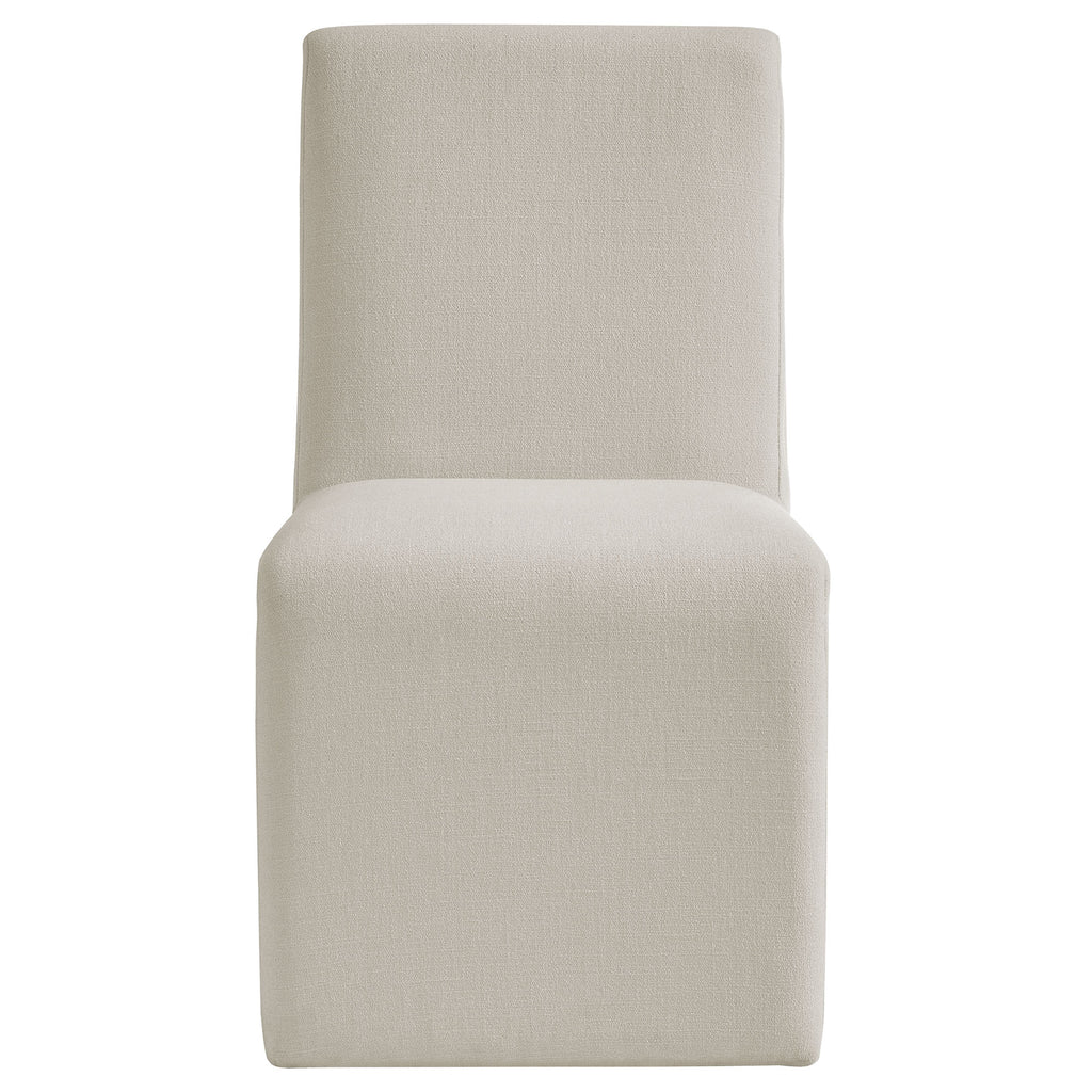 Emory Upholstered Fabric Dining Side Chair Set of 2 - Salt