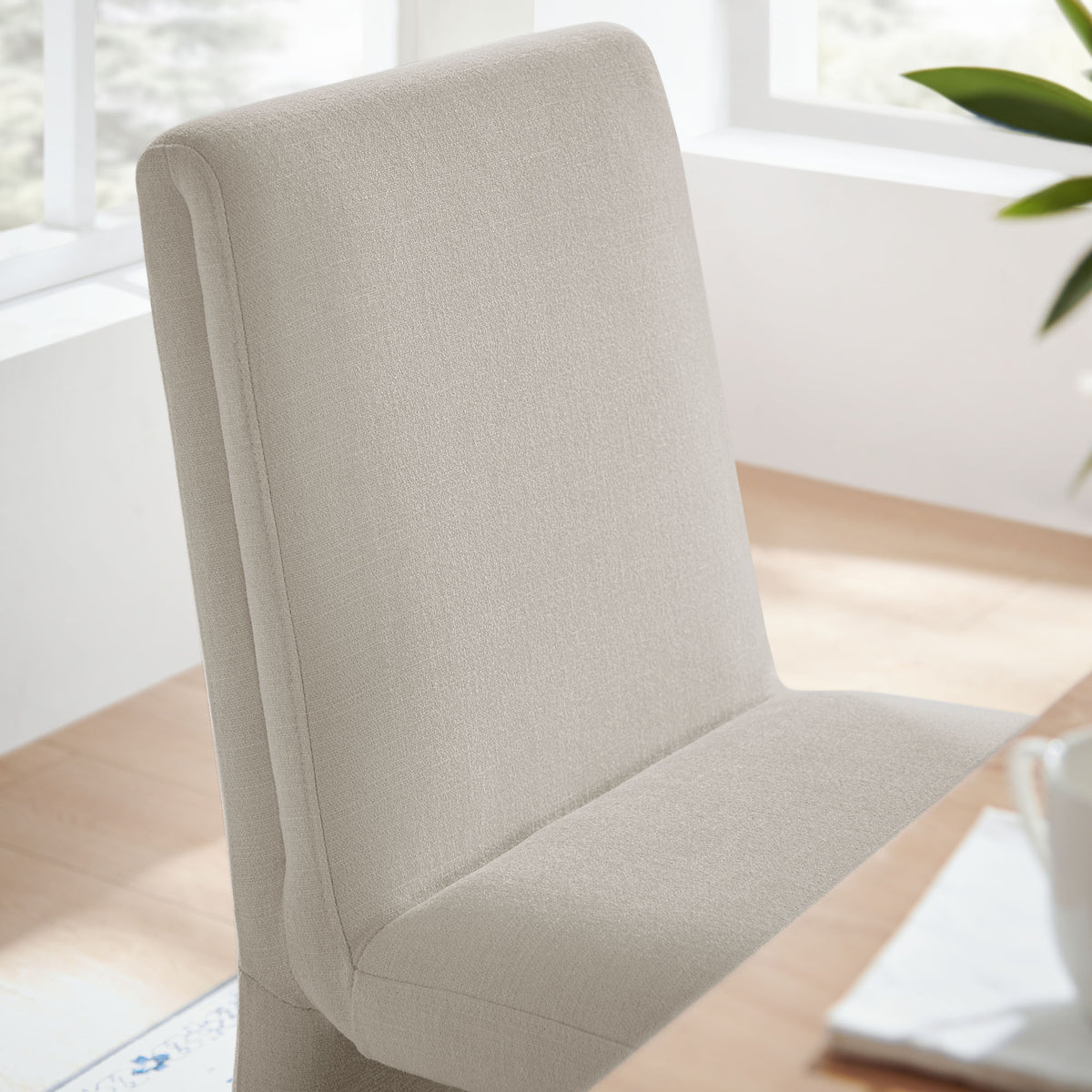 Emory Upholstered Fabric Dining Side Chair Set of 2 - Salt