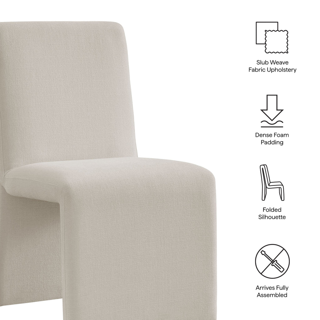 Emory Upholstered Fabric Dining Side Chair Set of 2 - Salt
