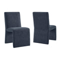 Emory Upholstered Fabric Dining Side Chair Set of 2 - Slate Blue