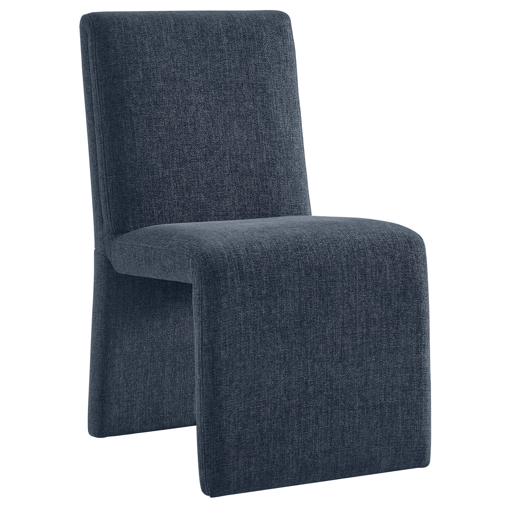 Emory Upholstered Fabric Dining Side Chair Set of 2 - Slate Blue