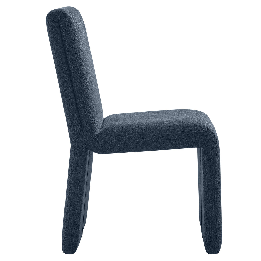 Emory Upholstered Fabric Dining Side Chair Set of 2 - Slate Blue