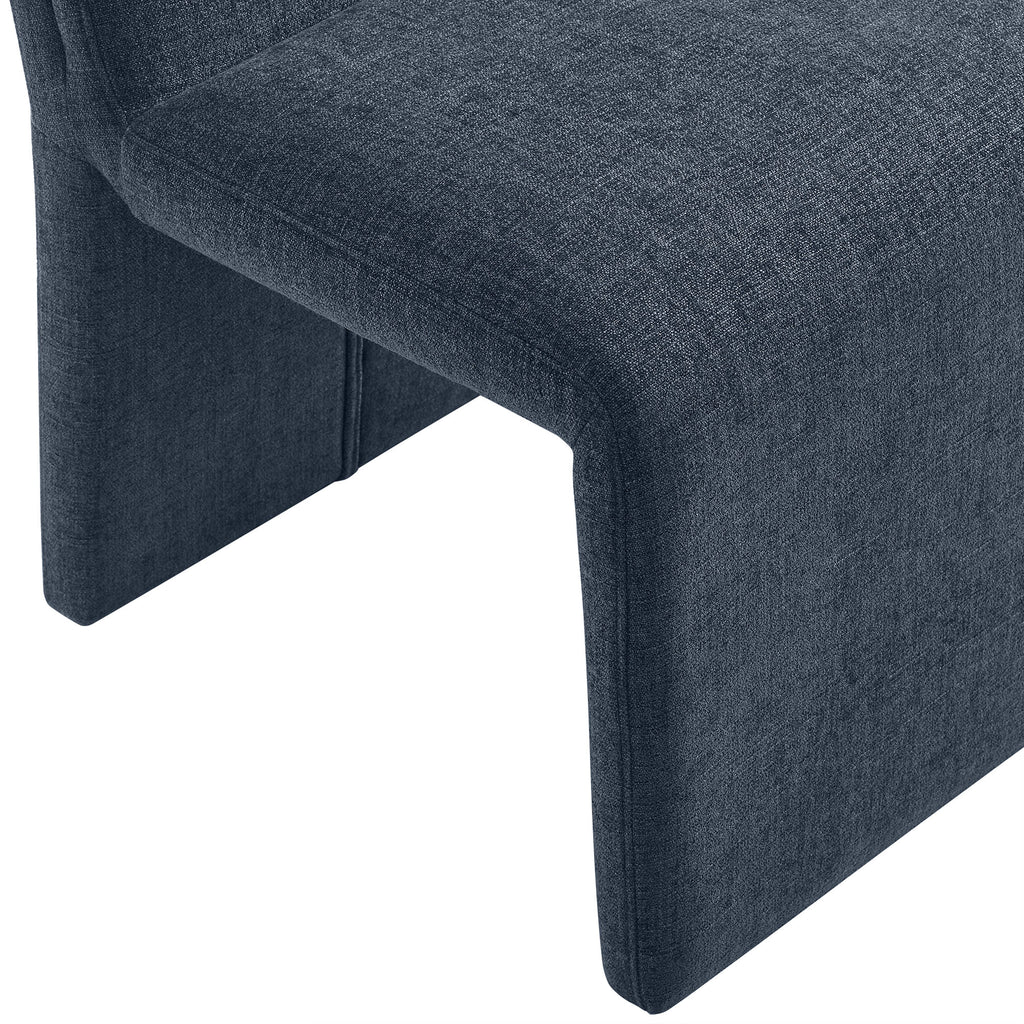 Emory Upholstered Fabric Dining Side Chair Set of 2 - Slate Blue