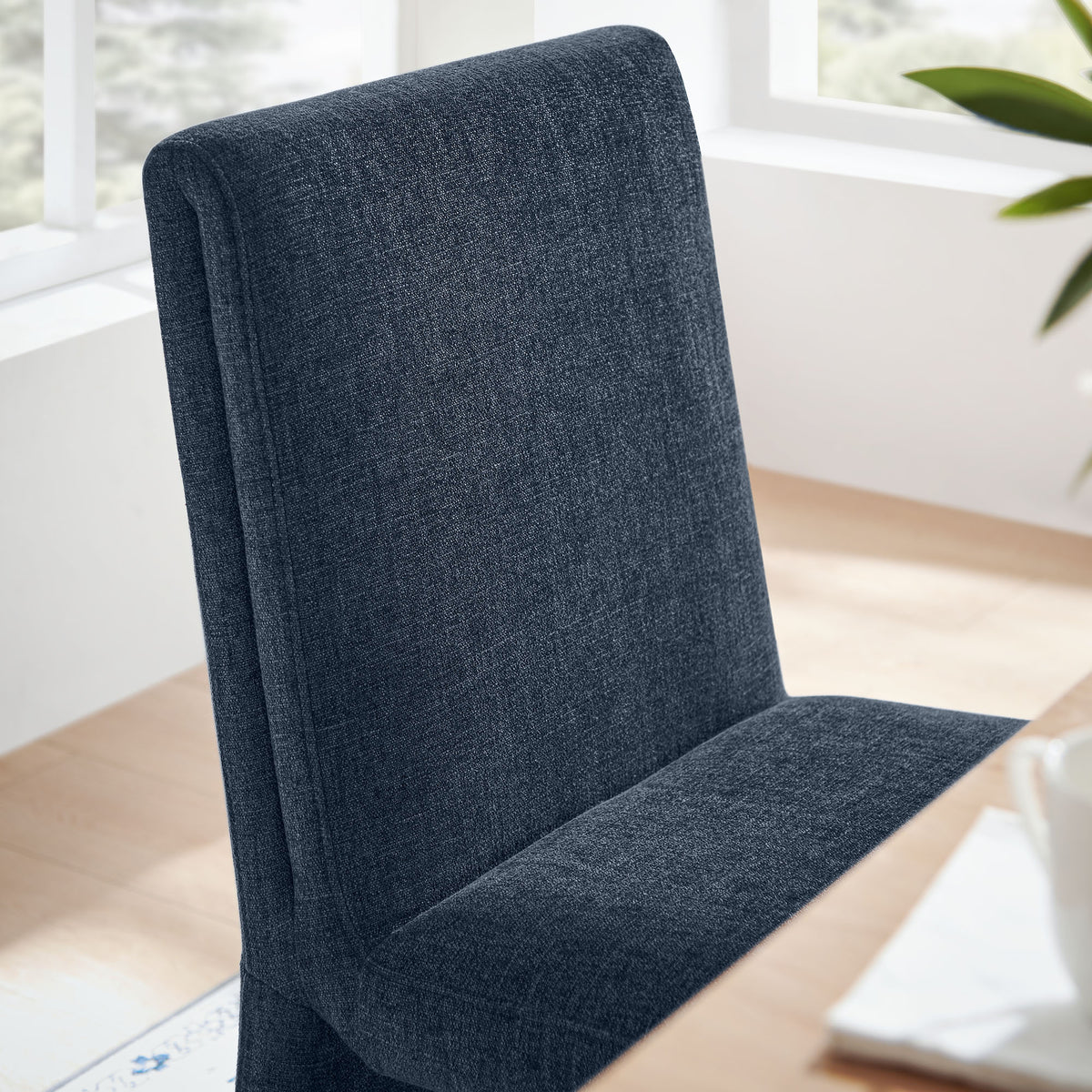 Emory Upholstered Fabric Dining Side Chair Set of 2 - Slate Blue