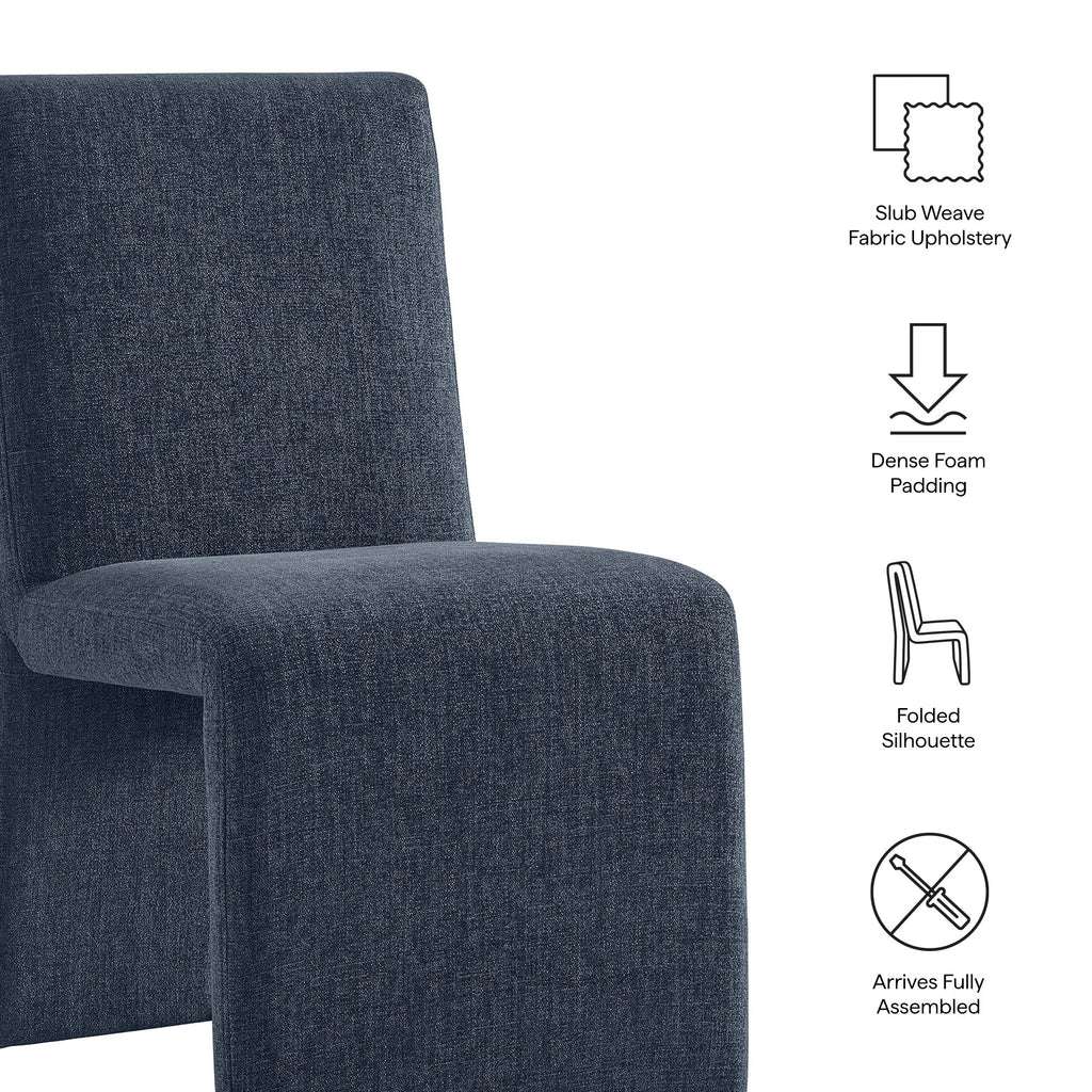 Emory Upholstered Fabric Dining Side Chair Set of 2 - Slate Blue