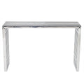 Gridiron Console Table - Silver