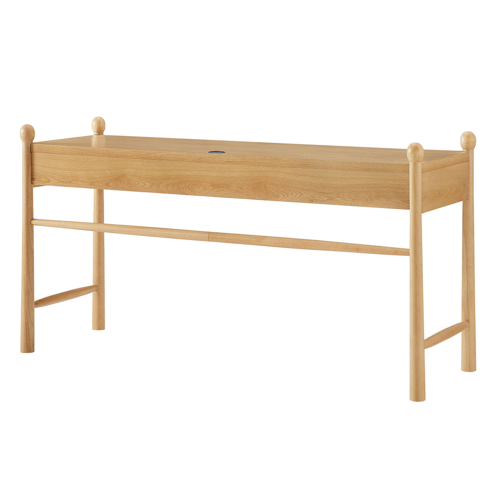 Darcy 62 Inch Wood Computer Desk - Oak