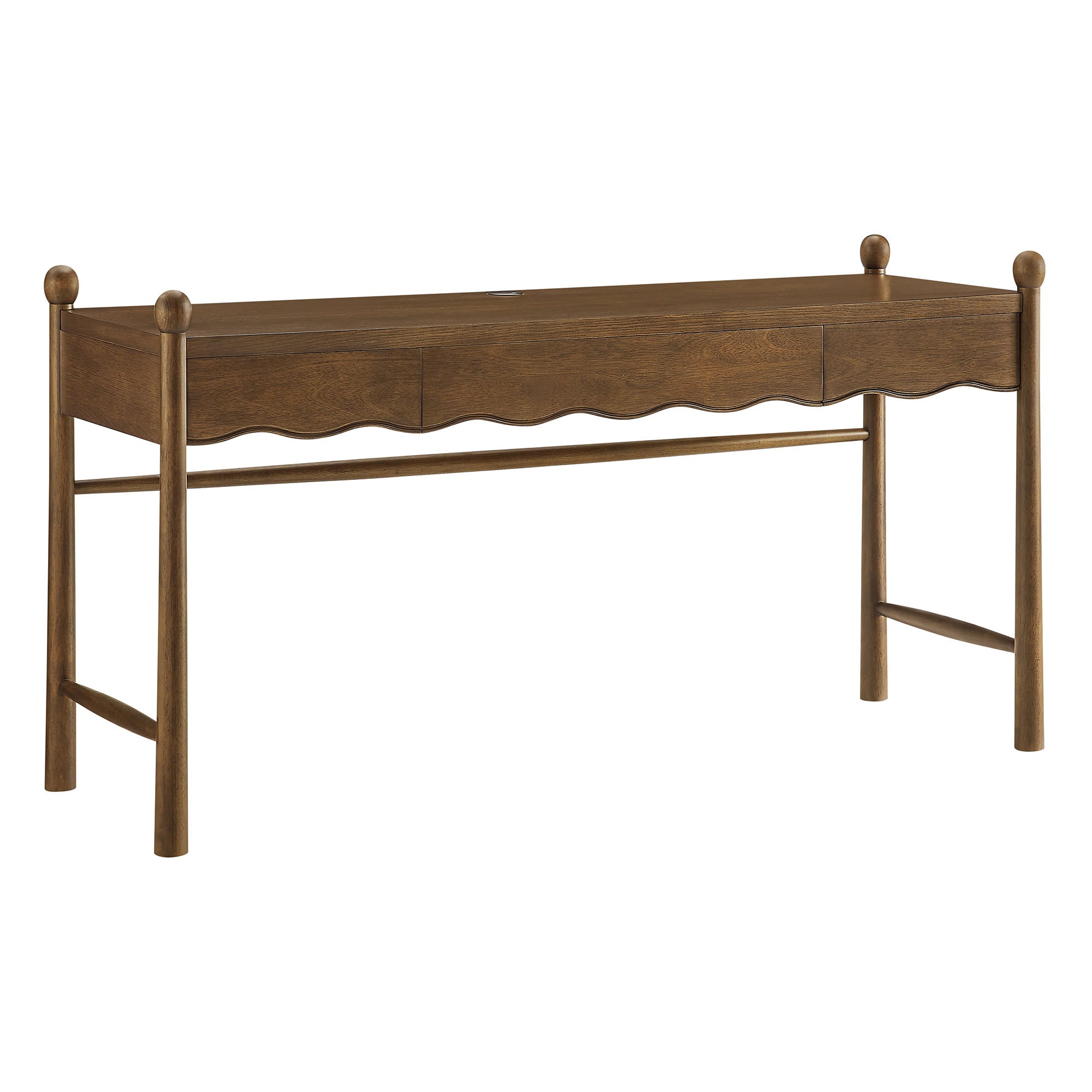 Darcy 62 Inch Wood Computer Desk - Walnut