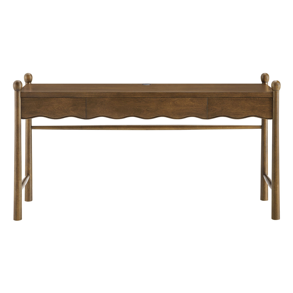 Darcy 62 Inch Wood Computer Desk - Walnut