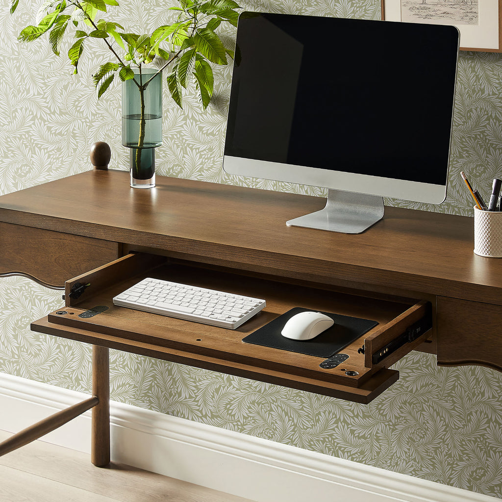 Darcy 62 Inch Wood Computer Desk - Walnut