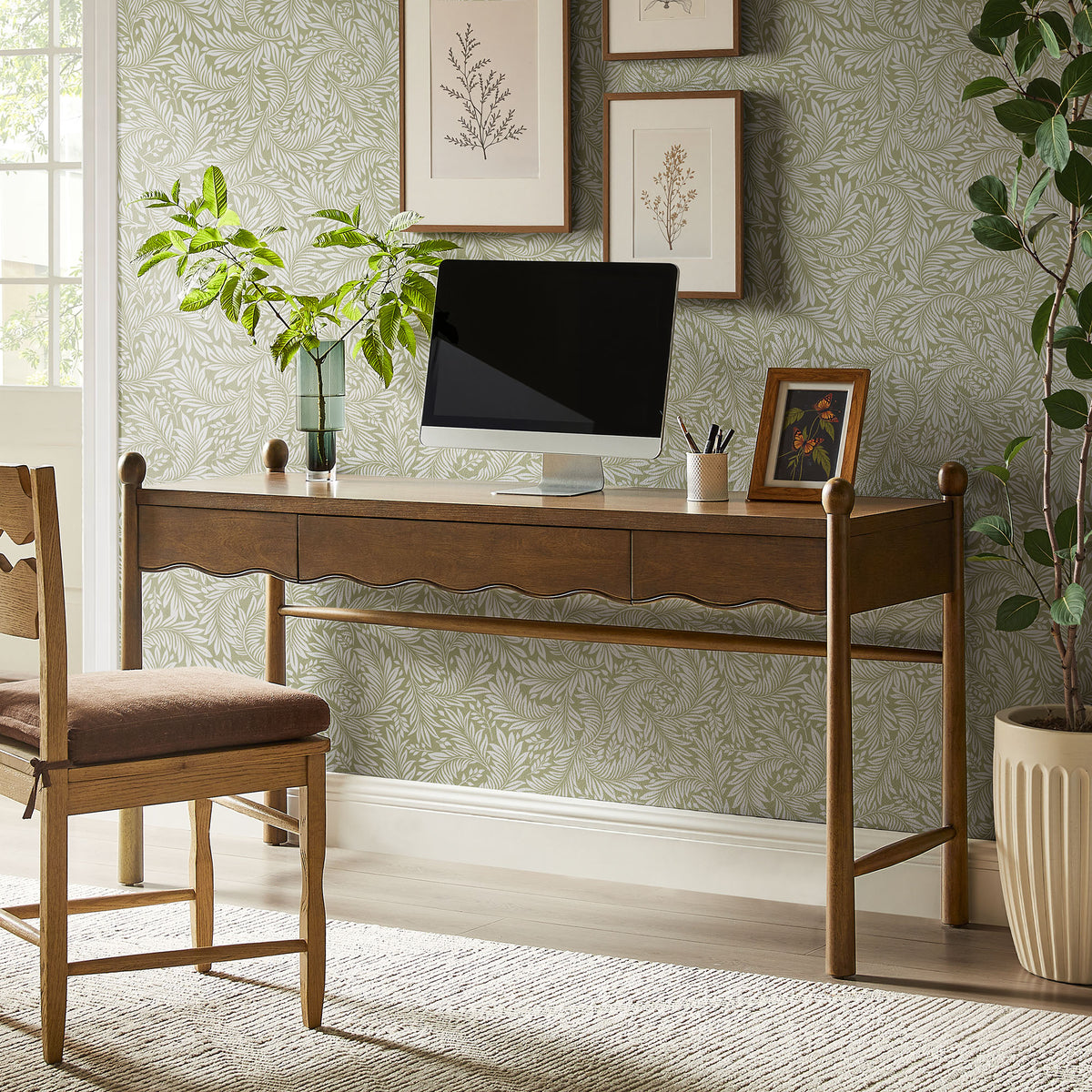 Darcy 62 Inch Wood Computer Desk - Walnut