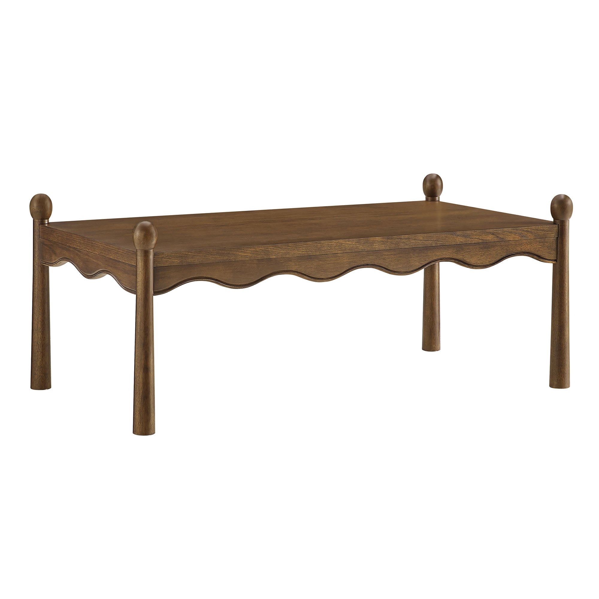Darcy 46 Inch Wood Coffee Table - Walnut