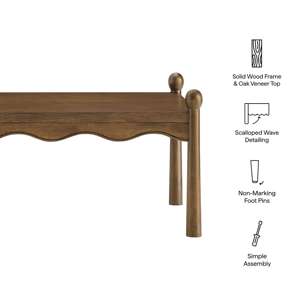Darcy 46 Inch Wood Coffee Table - Walnut