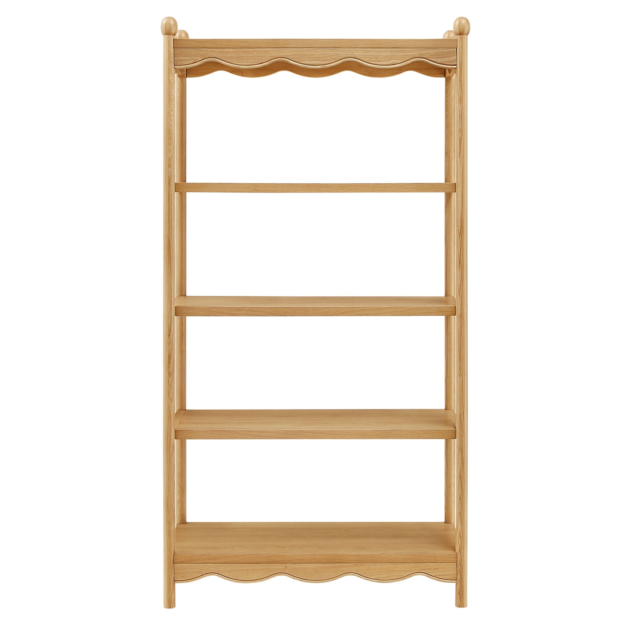 Darcy 4-Tier Open Bookcase - Oak