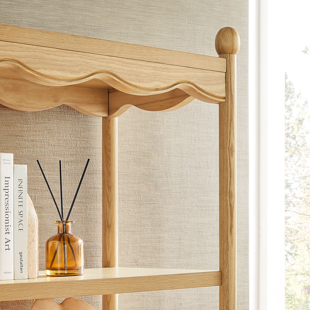 Darcy 4-Tier Open Bookcase - Oak