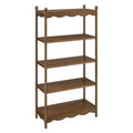 Darcy 4-Tier Open Bookcase - Walnut