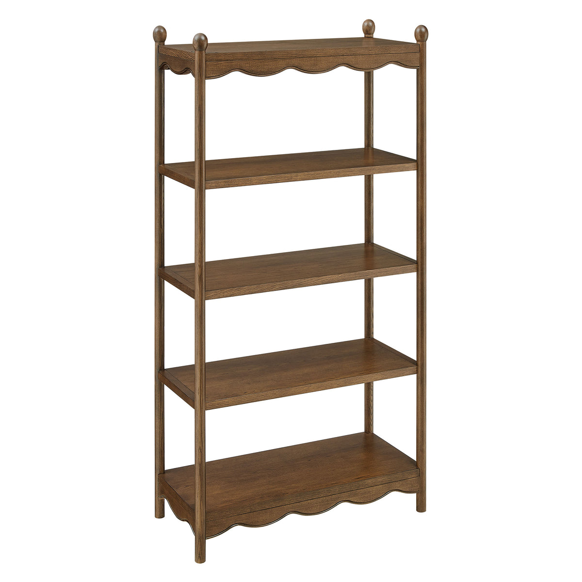 Darcy 4-Tier Open Bookcase - Walnut