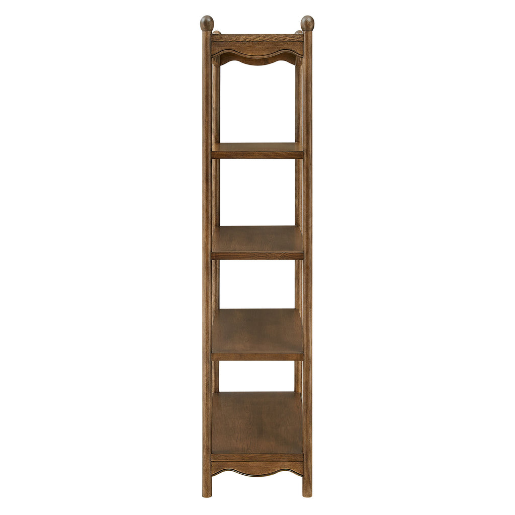 Darcy 4-Tier Open Bookcase - Walnut
