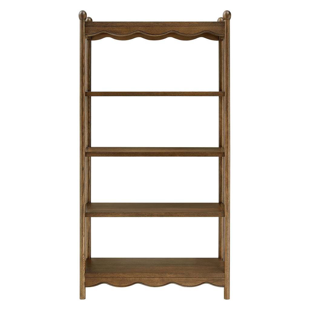 Darcy 4-Tier Open Bookcase - Walnut