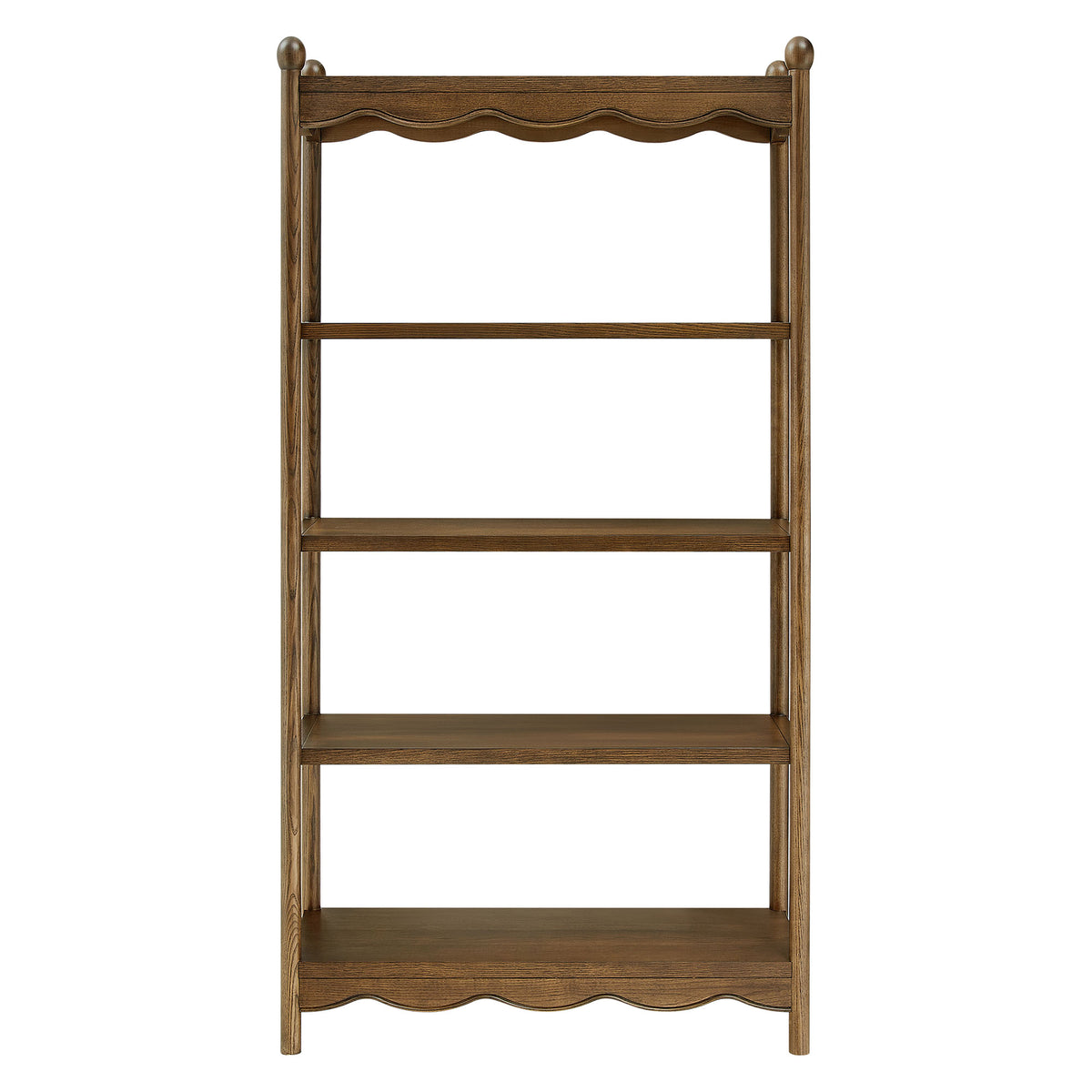 Darcy 4-Tier Open Bookcase - Walnut